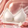Light pink lace-trimmed bras without underwire are comfortable, breathable and adjustable Specification image